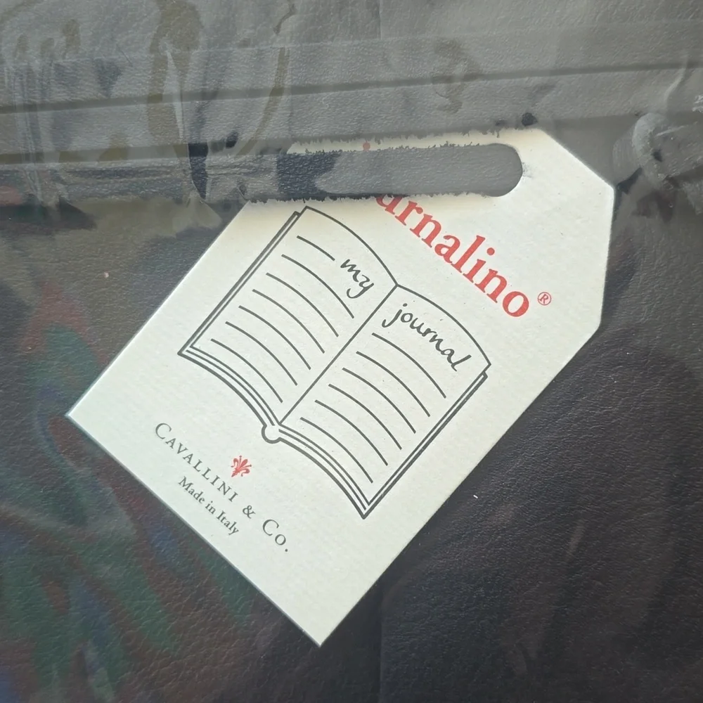 Cavallini & Co. Black Leather Italian Journal,Size 6